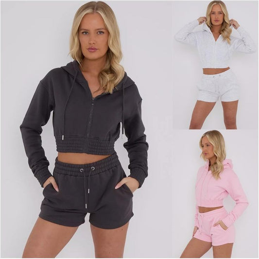 Cropped hoodie set